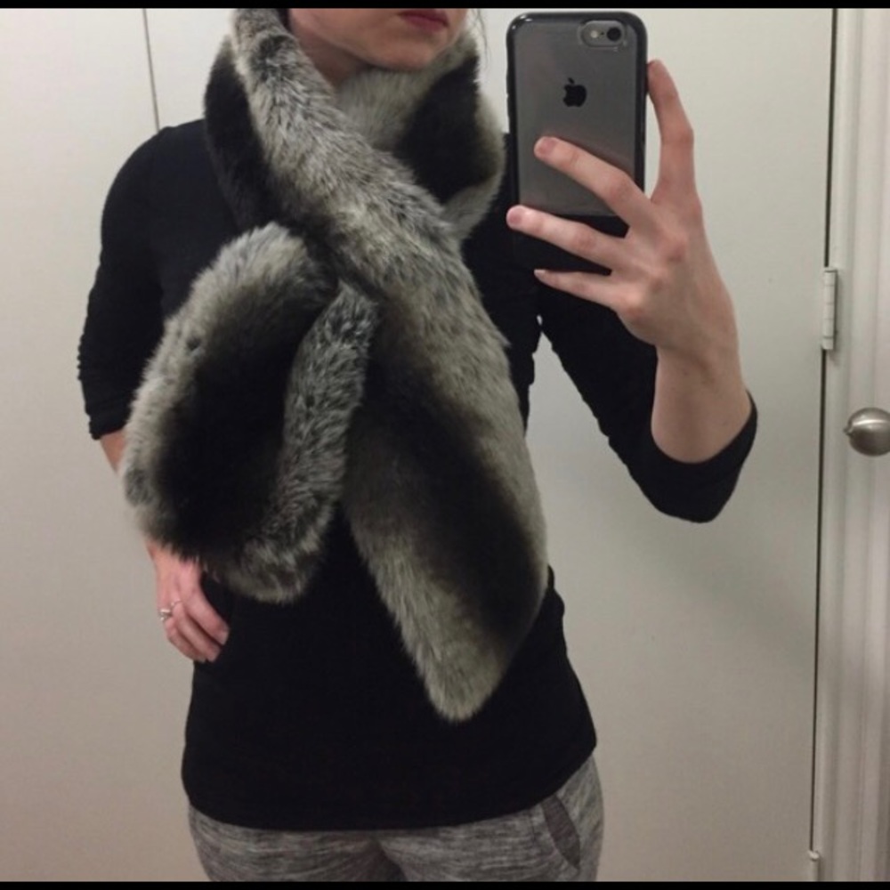 Faux fur stole/neck wrap/scarf